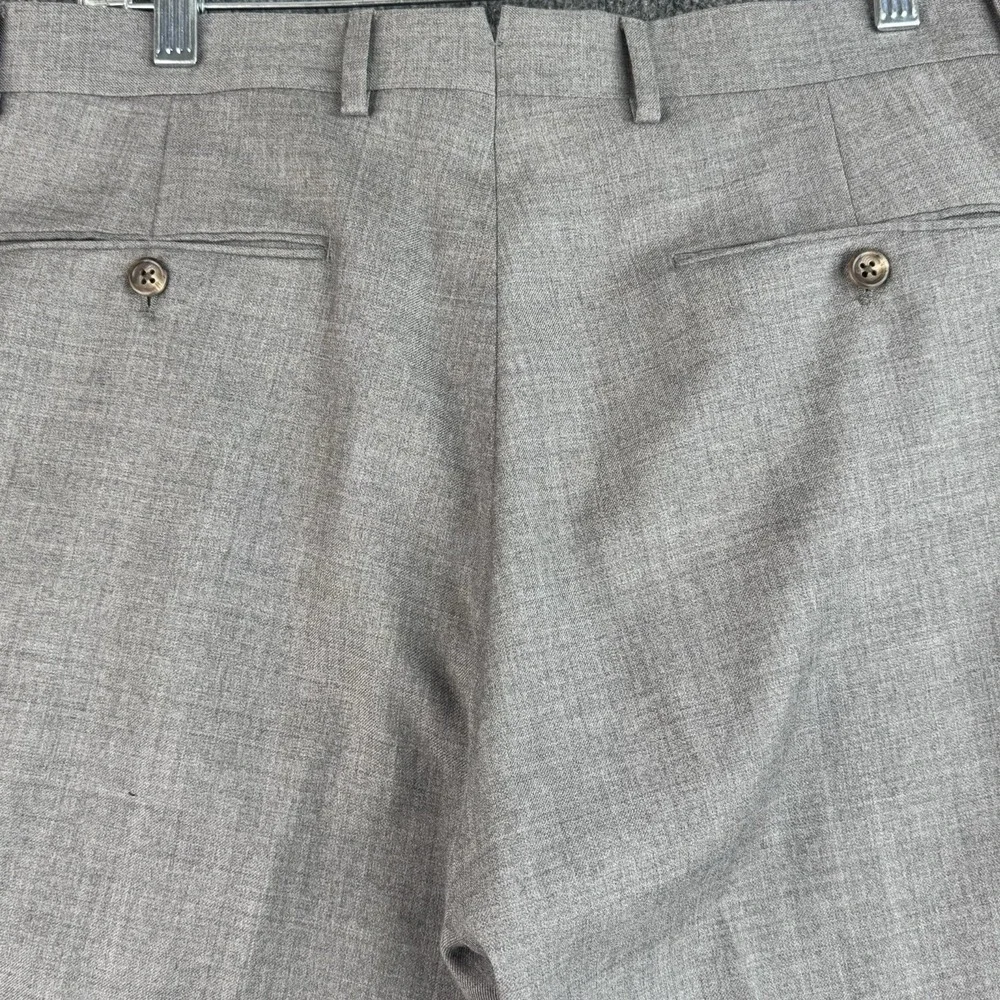 Polo Ralph Lauren Dress Pants Mens 34x32 Gray Wool Business Classy Italy Trouser